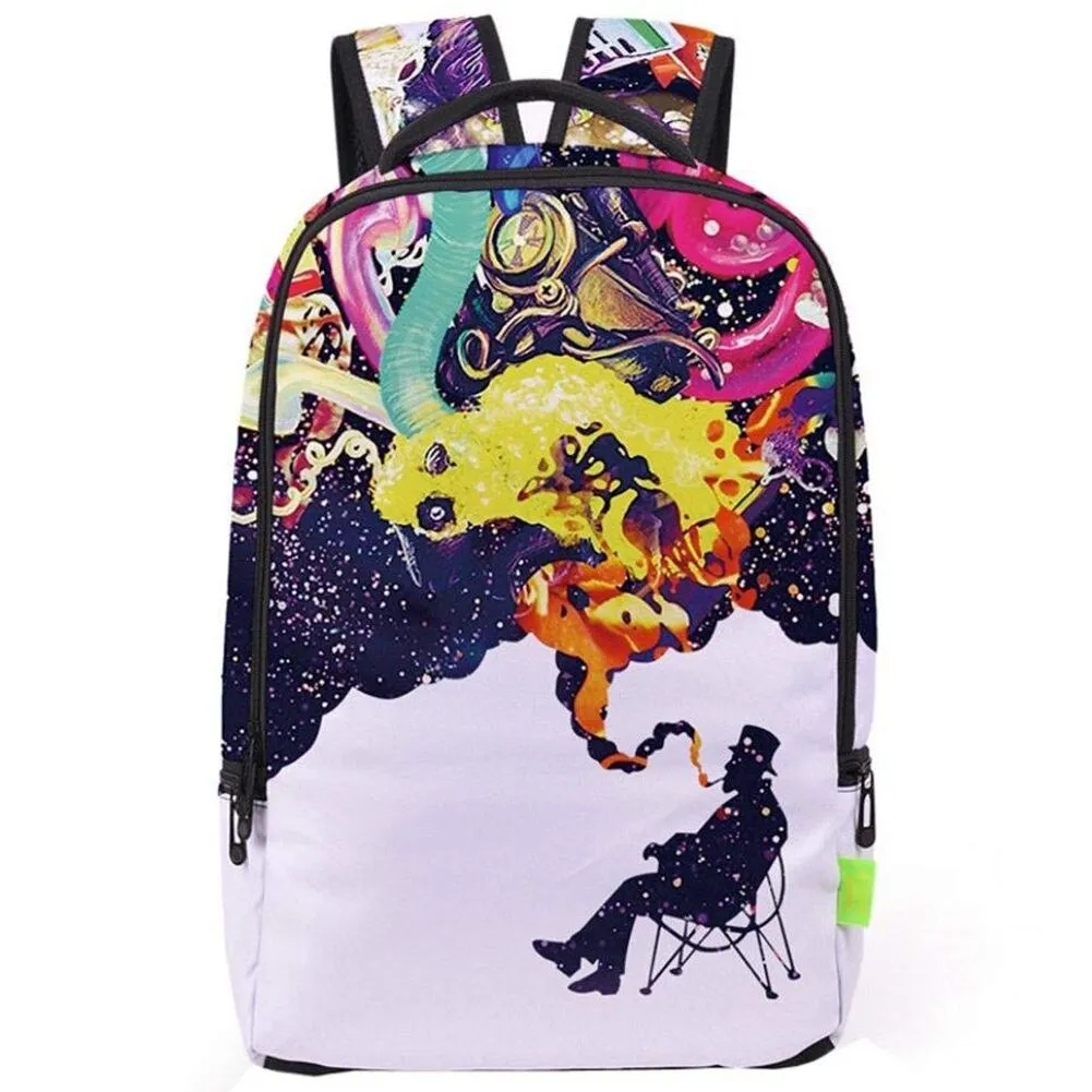 3D Noctilucent Backpack Unisex Fluorescent School Backpack Student Backpack Student Backpack (Y)