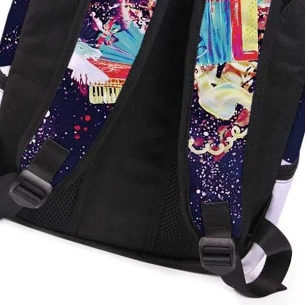 3D Noctilucent Backpack Unisex Fluorescent School Backpack Student Backpack Student Backpack (Y)