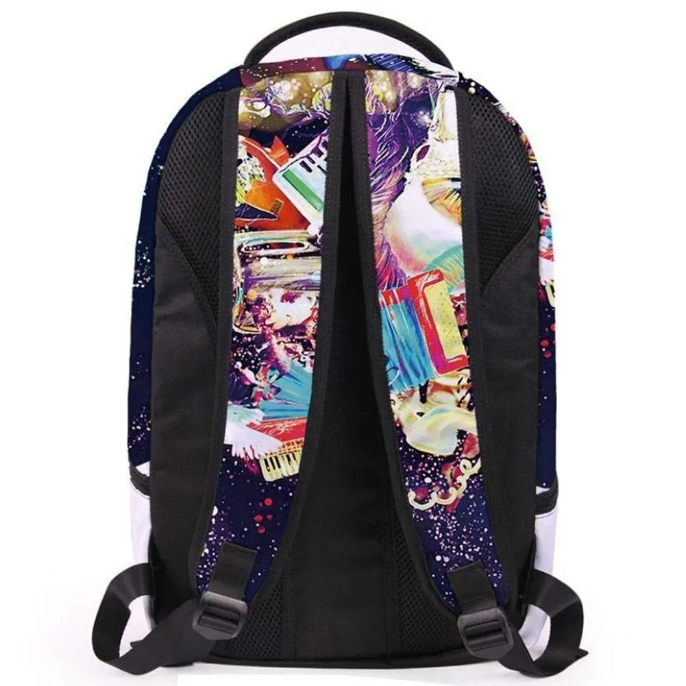 3D Noctilucent Backpack Unisex Fluorescent School Backpack Student Backpack Student Backpack (Y)