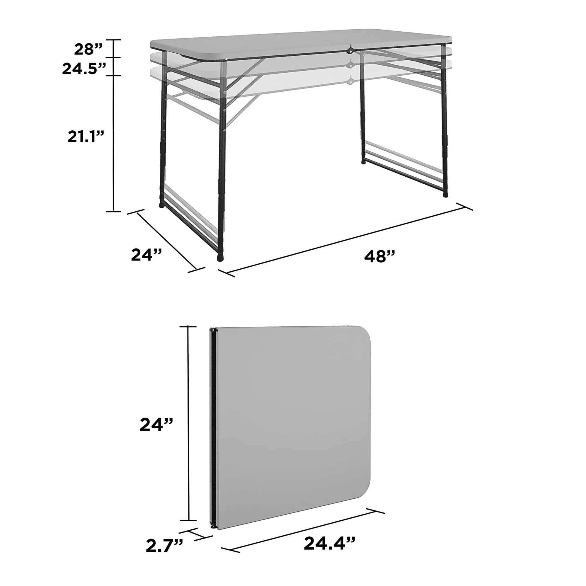 4 ft. Fold-in-Half Utility Table