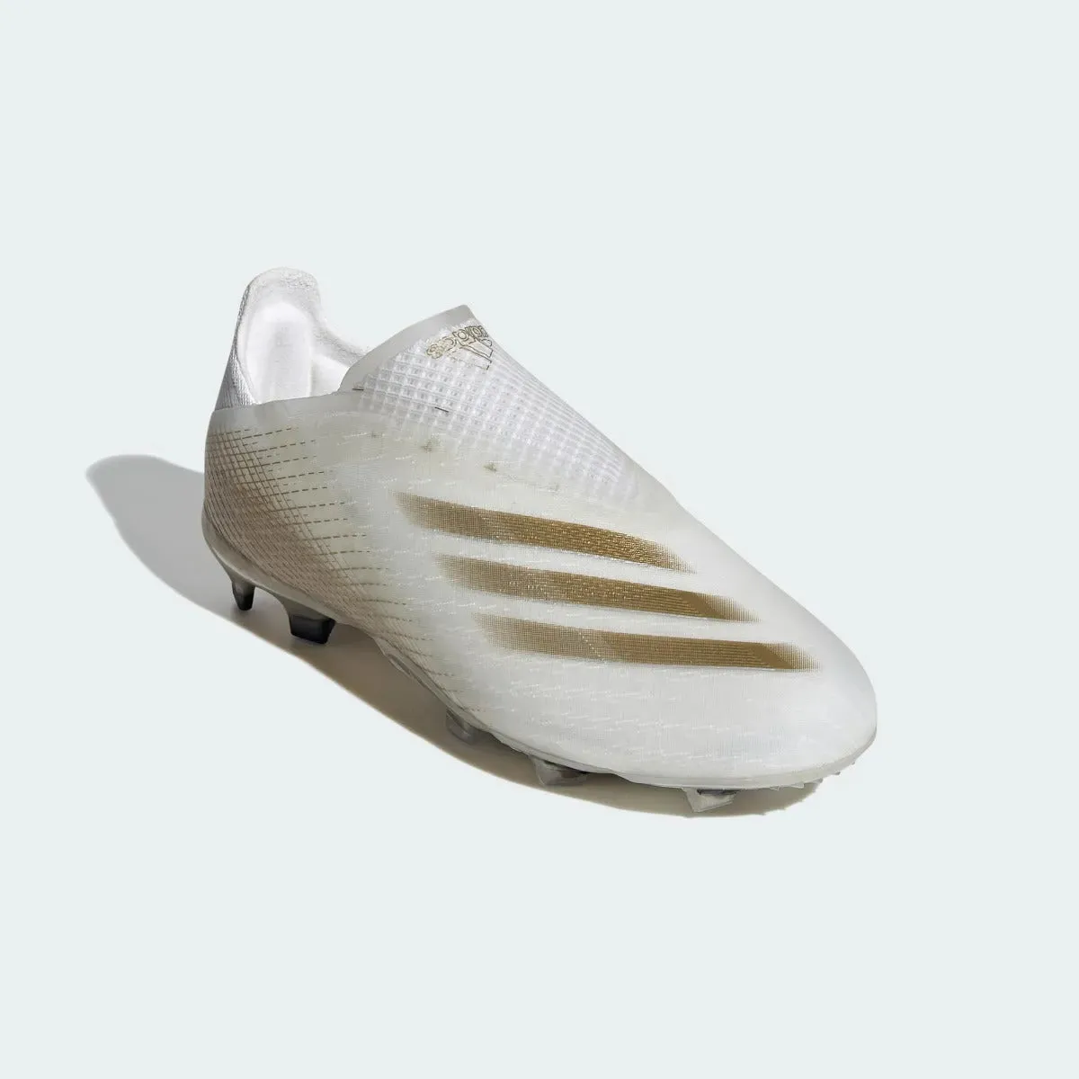 Adidas JR X Ghosted  FG - White-Black-Gold