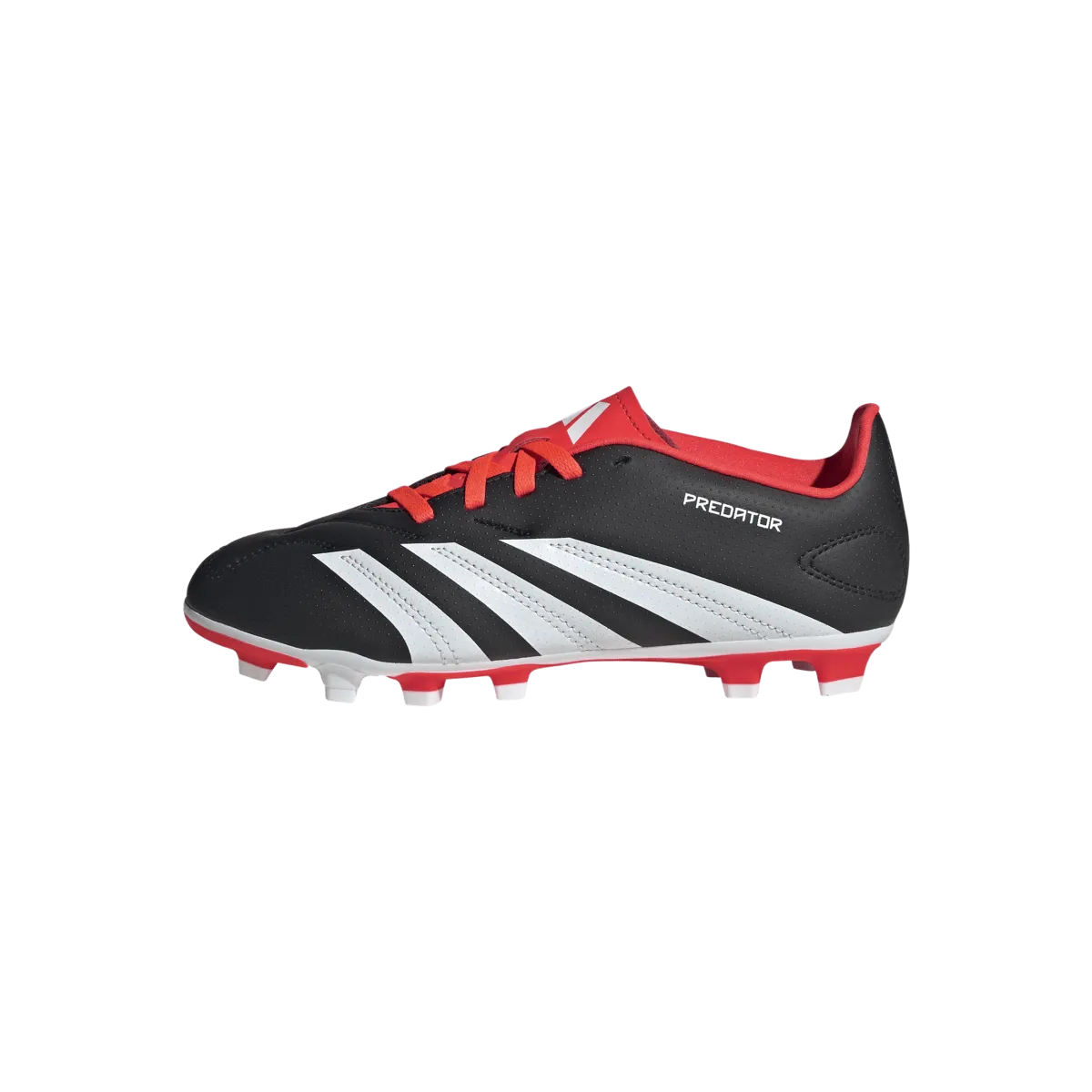 Adidas Predator Club Flexible Ground Junior Soccer Cleat IG5429 Black/White/Solar Red