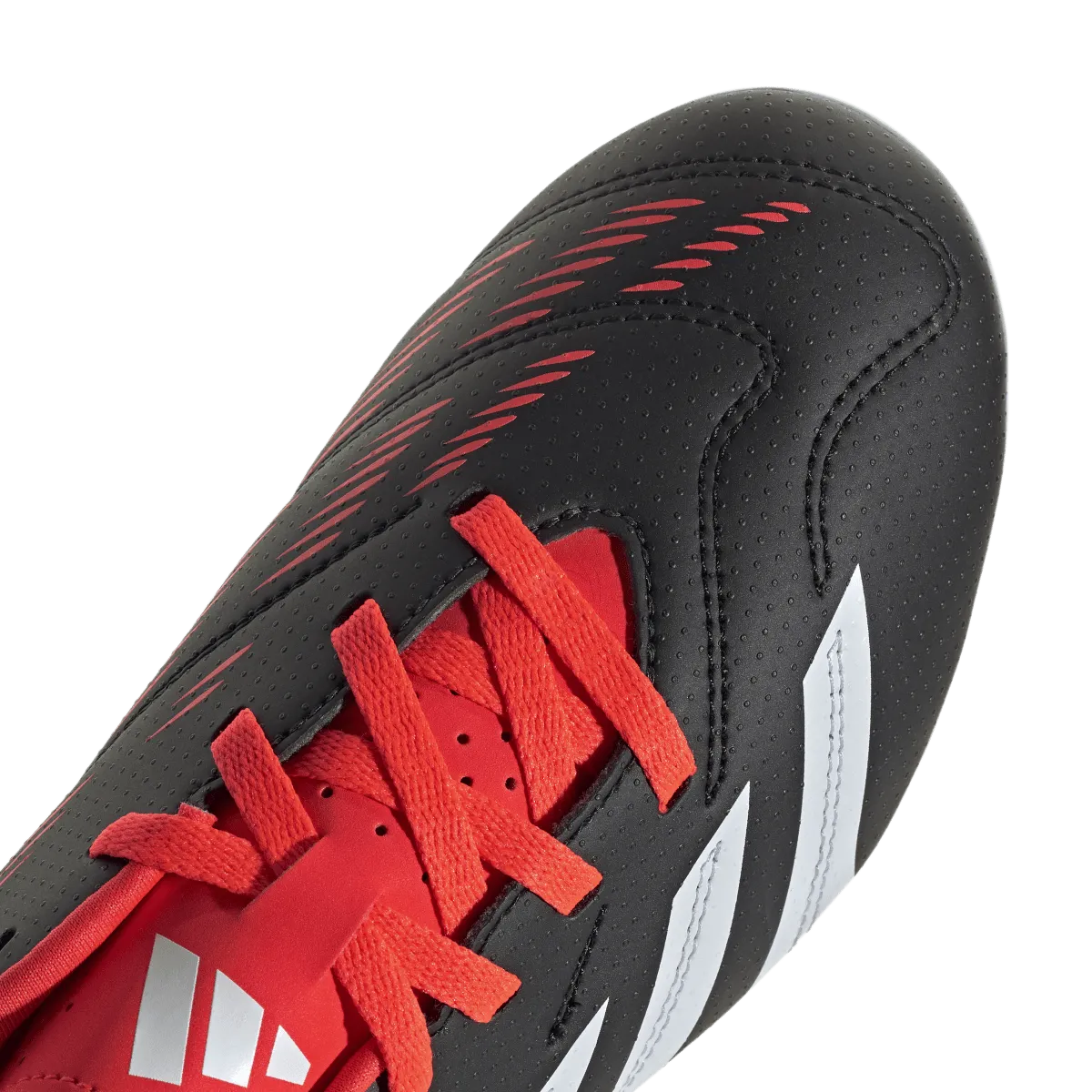 Adidas Predator Club Flexible Ground Junior Soccer Cleat IG5429 Black/White/Solar Red