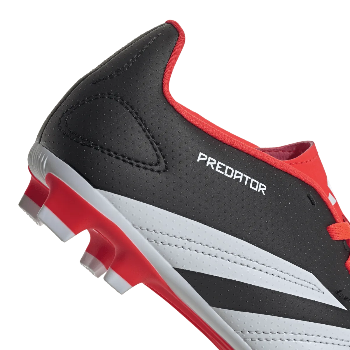 Adidas Predator Club Flexible Ground Junior Soccer Cleat IG5429 Black/White/Solar Red