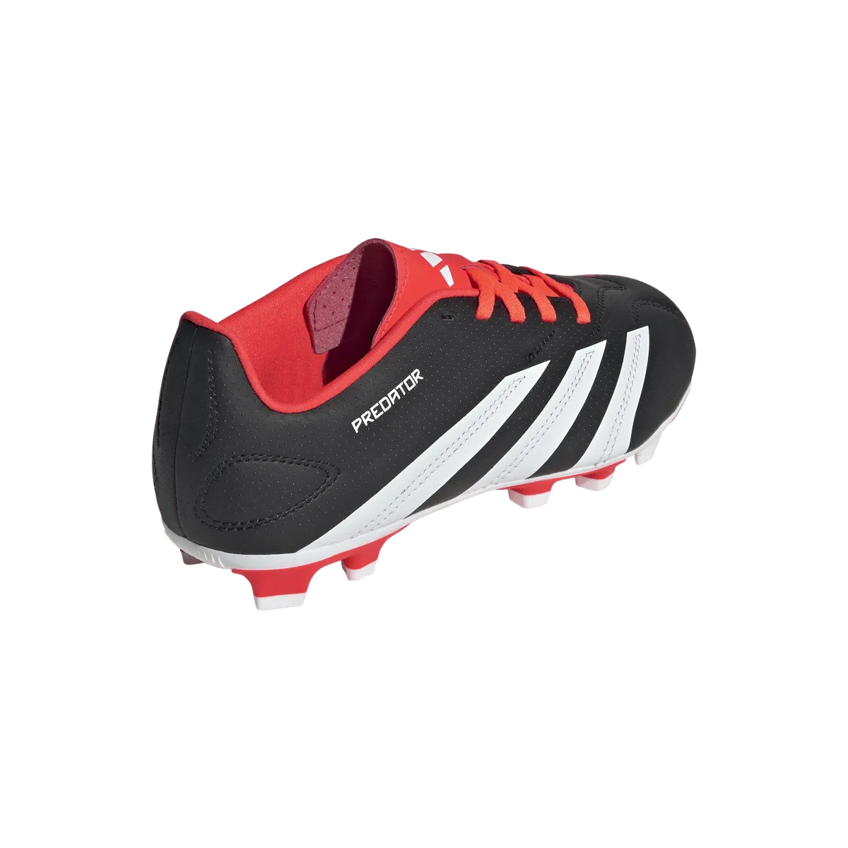 Adidas Predator Club Flexible Ground Junior Soccer Cleat IG5429 Black/White/Solar Red