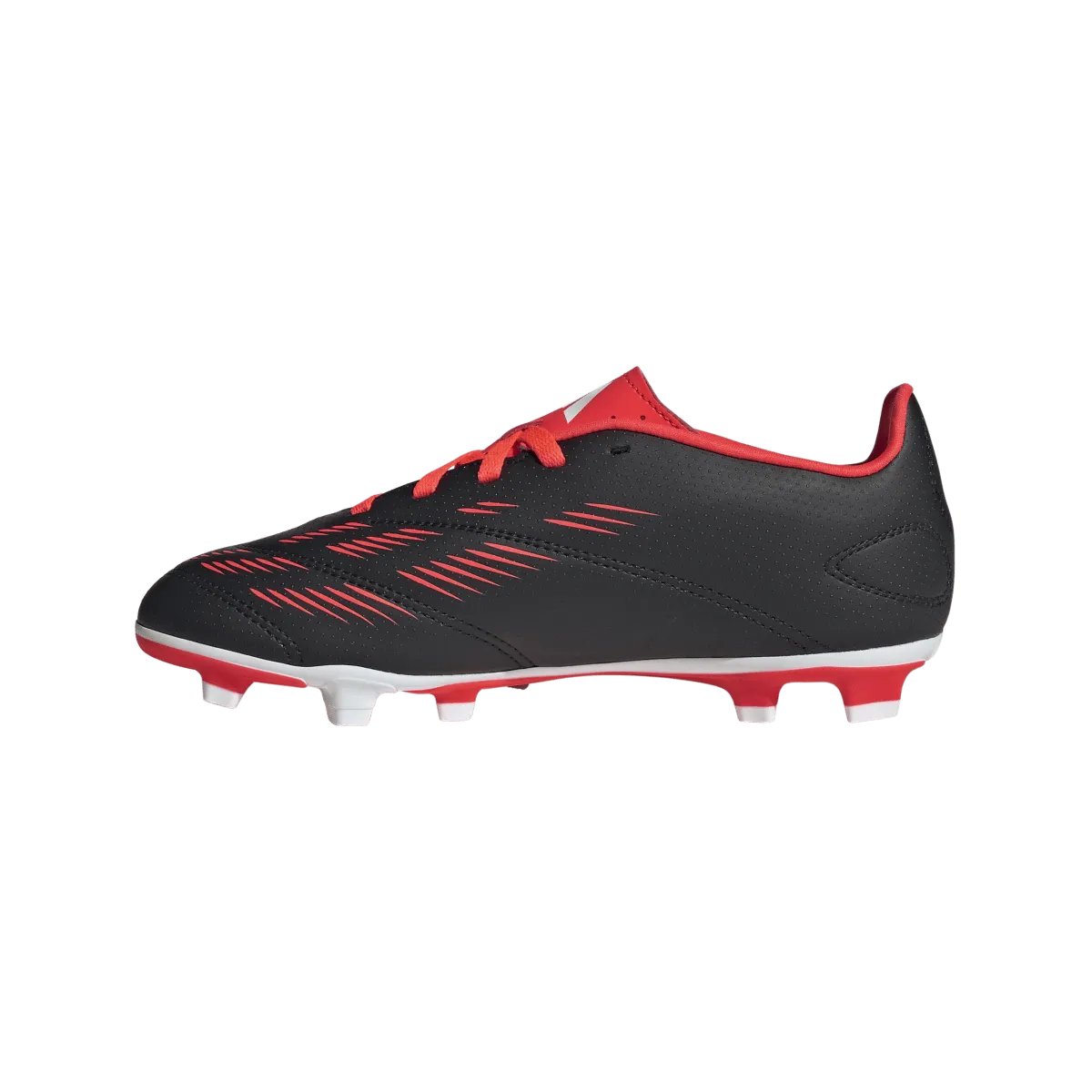 Adidas Predator Club Flexible Ground Junior Soccer Cleat IG5429 Black/White/Solar Red