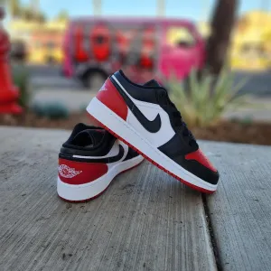 AIR JORDAN 1 LOW GS 'BRED TOE'