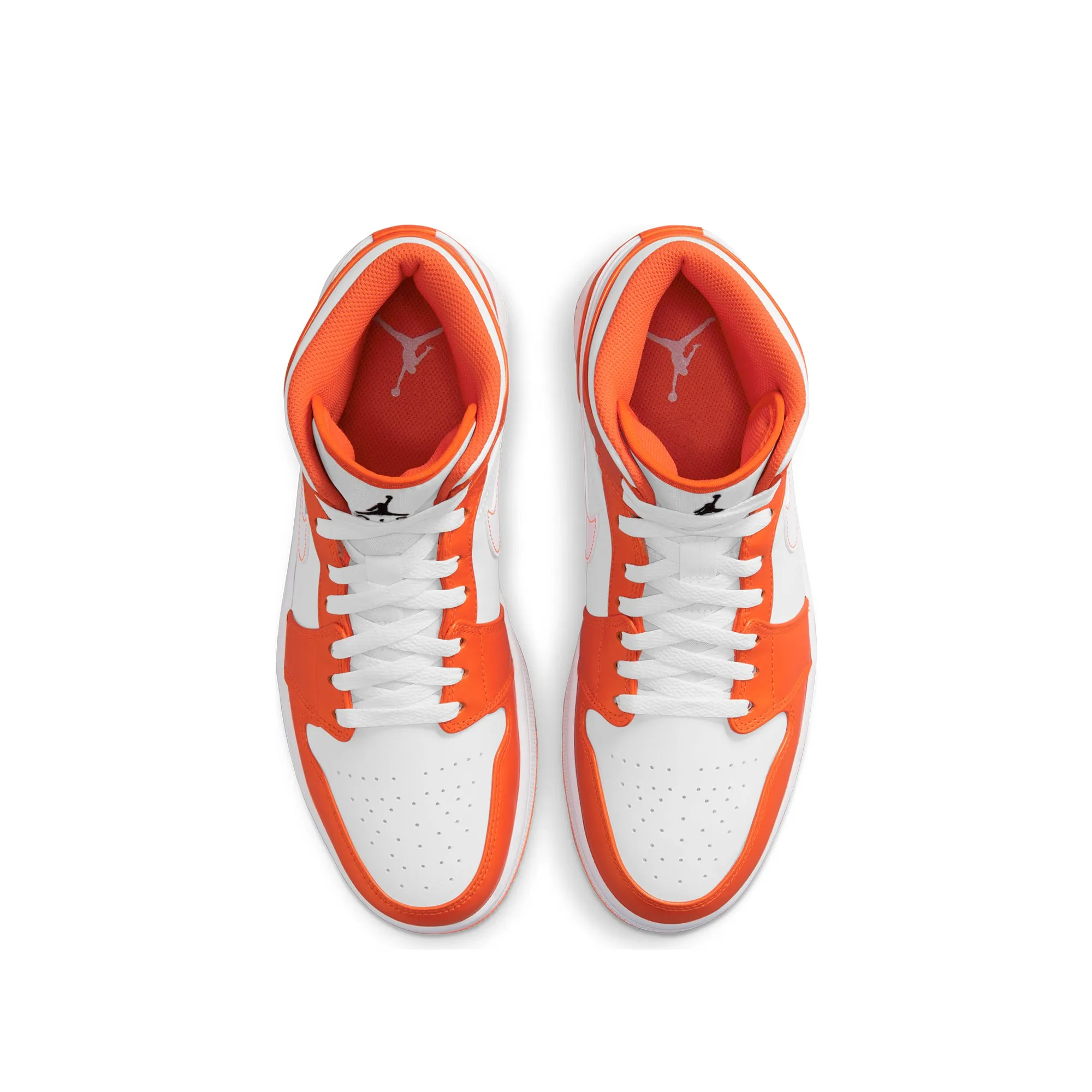 Air Jordan Mens 1 Mid SE Shoes Electro Orange/Black/White