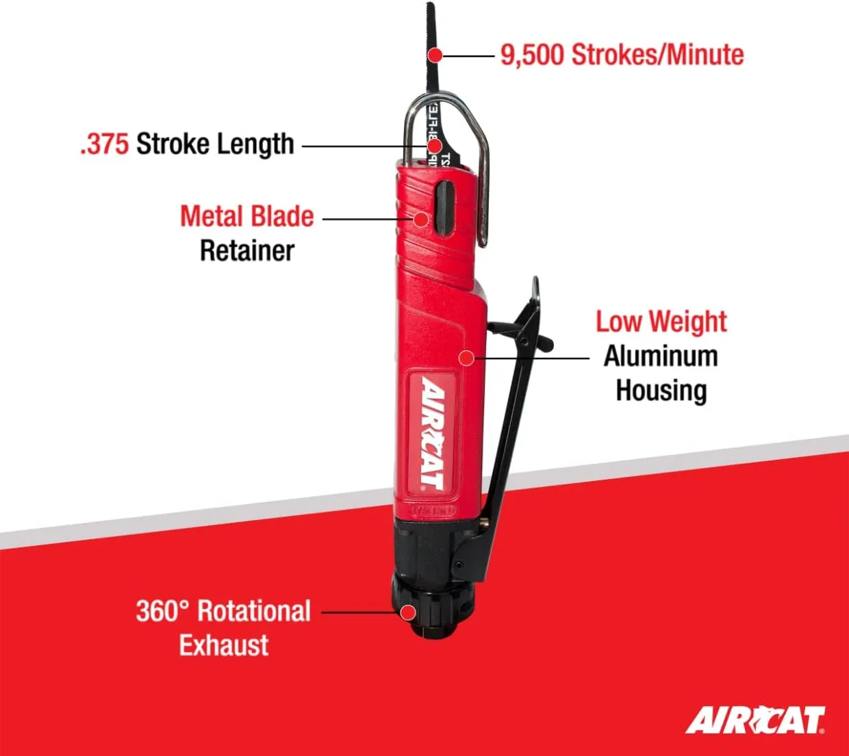 AIRCAT 6350 Low Vibration Reciprocating Air Saw 9,500 Strokes per Minute