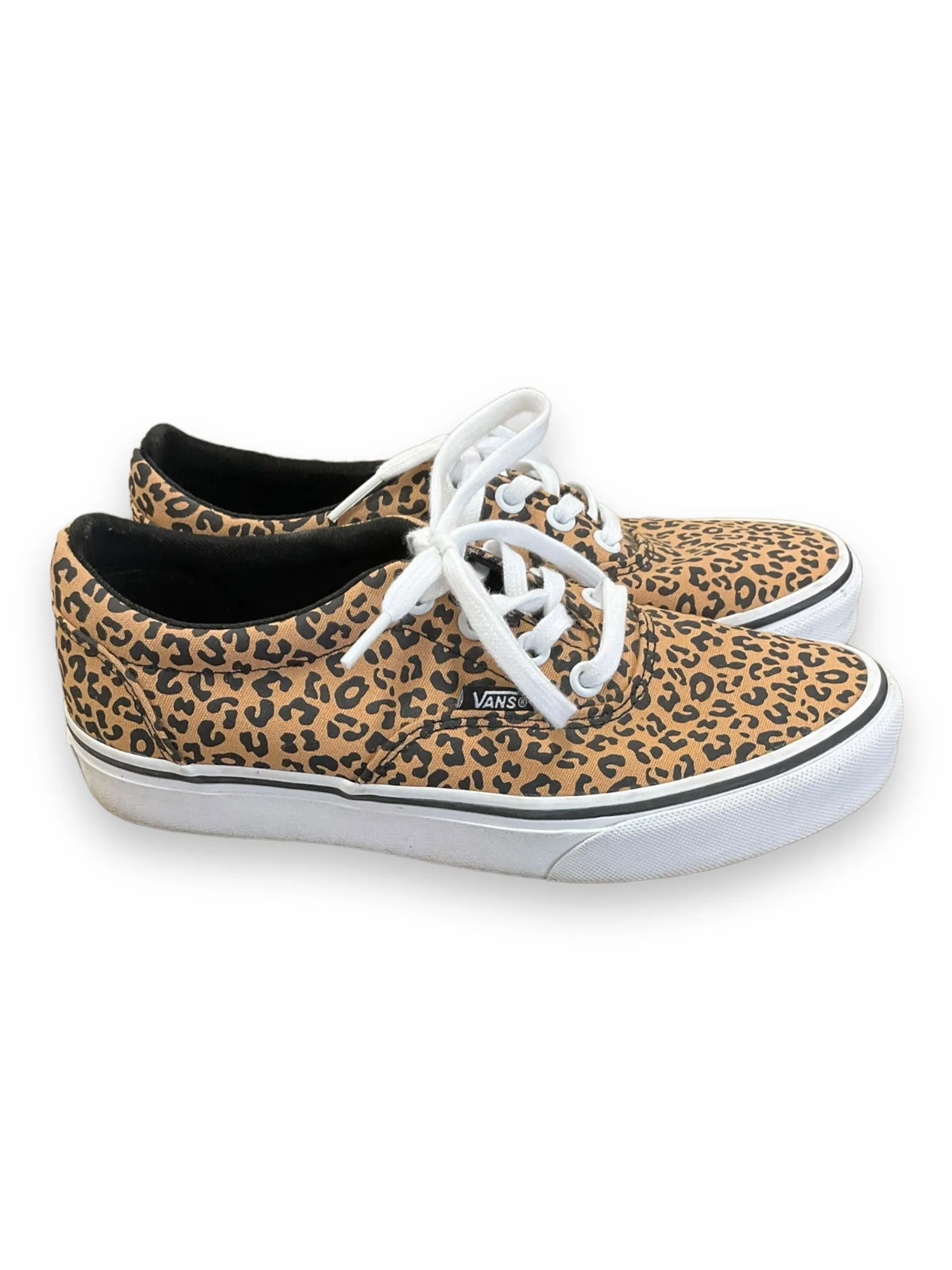 Animal Print Shoes Flats Vans, Size 6.5