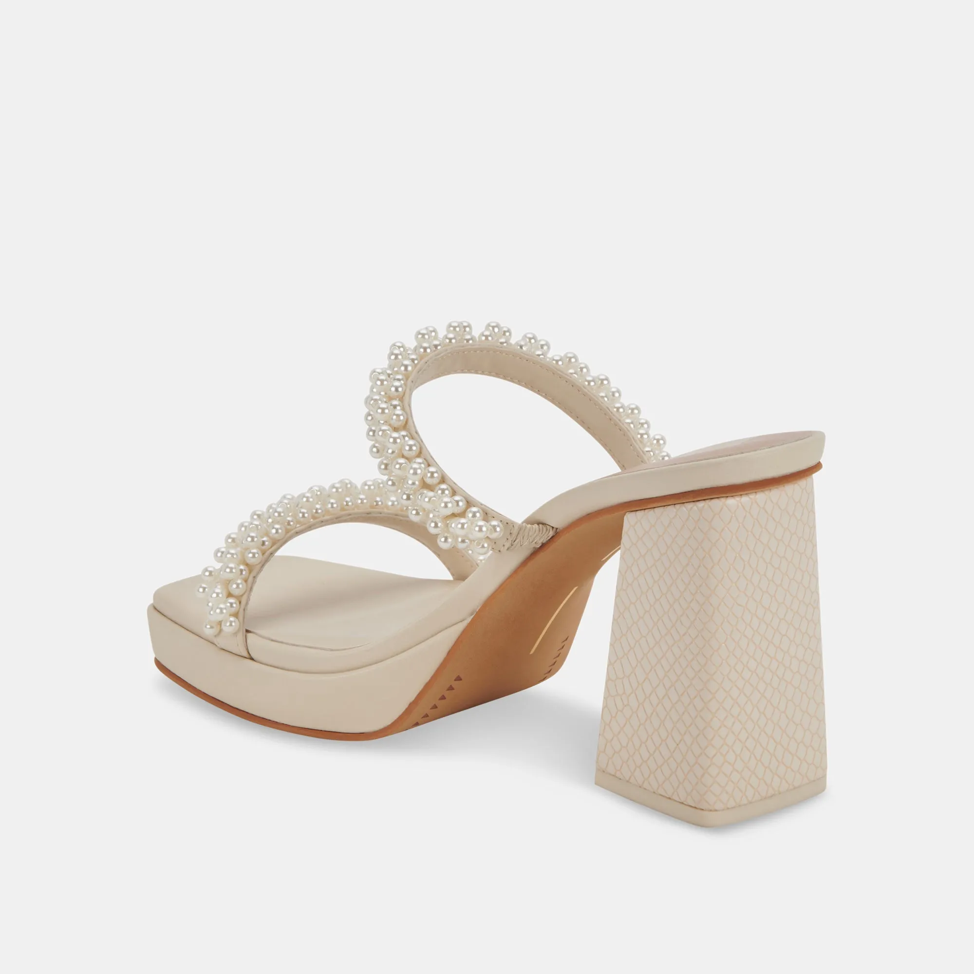 ARIELE HEELS VANILLA PEARLS