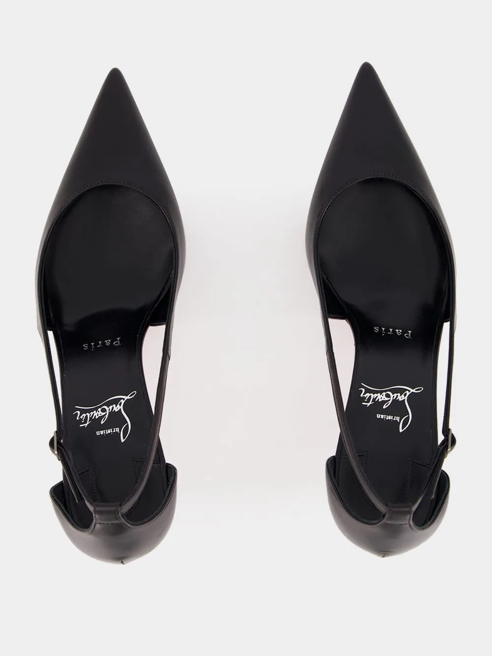 Black Apostrophatoric Leather Pumps