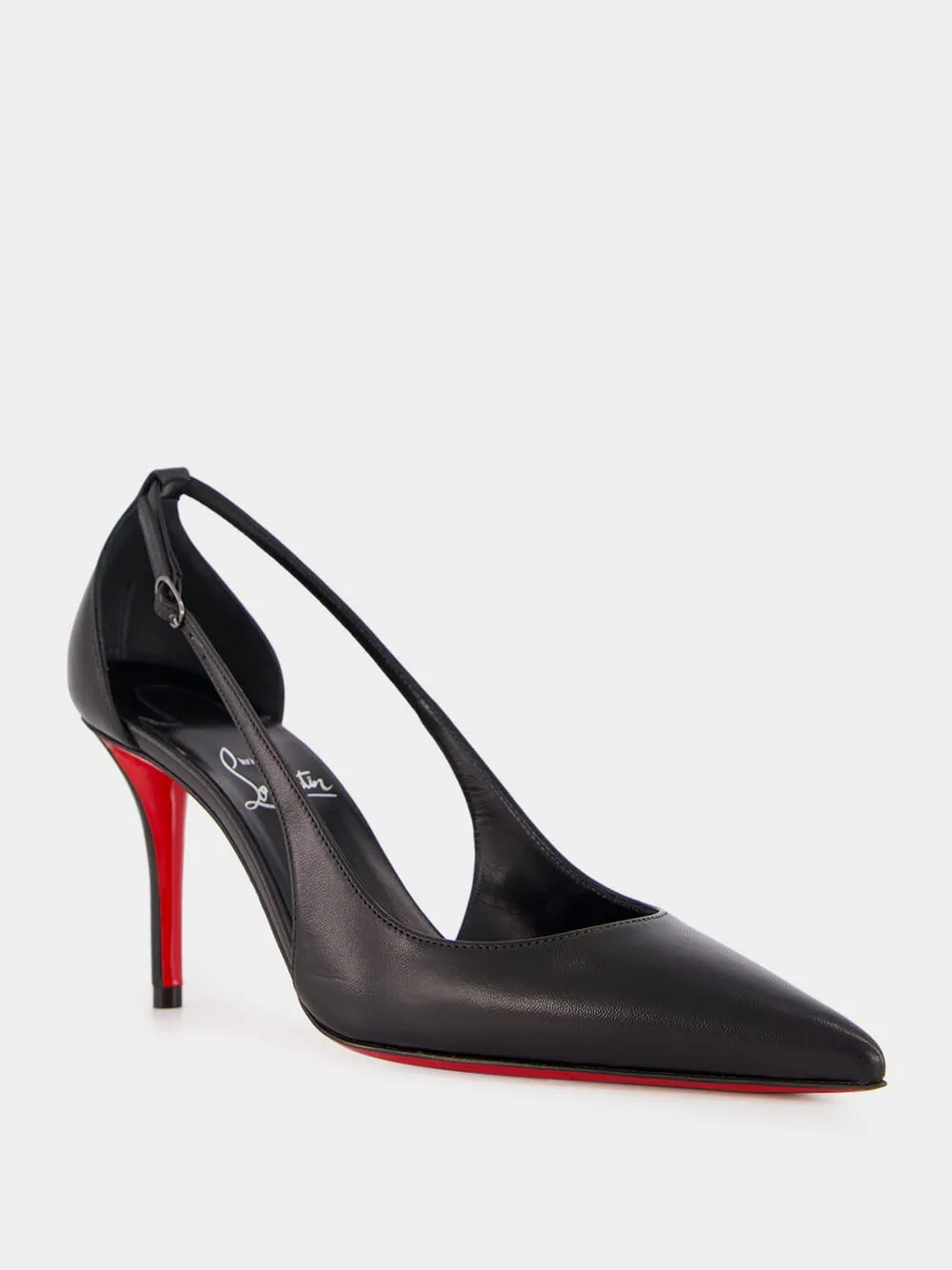 Black Apostrophatoric Leather Pumps