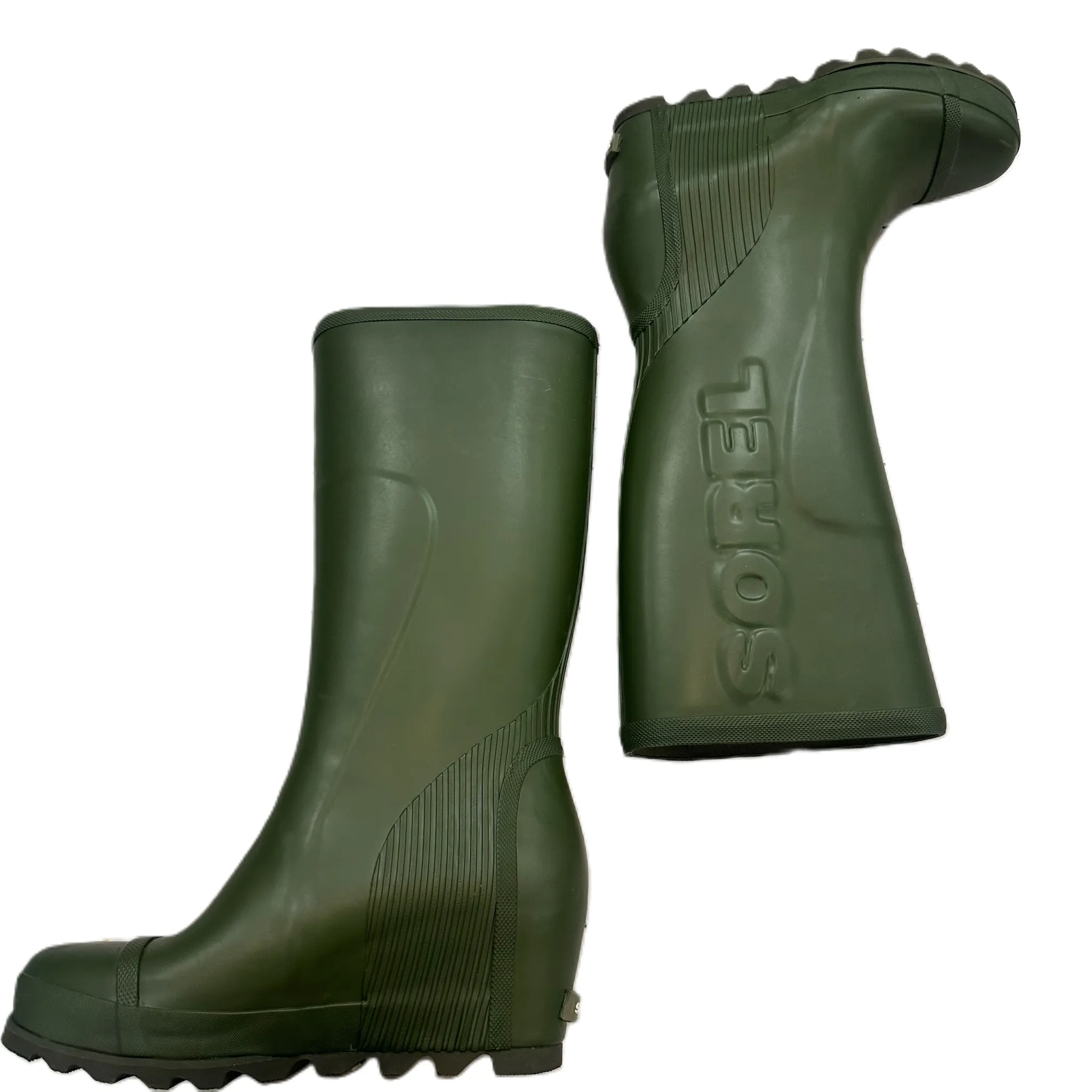 Boots Rain By Sorel In Green, Size: 10