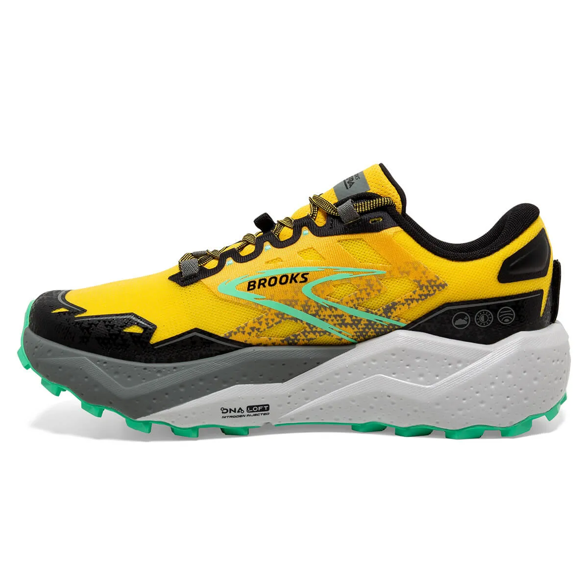 Brooks Caldera 7 Mens | Lemon Chrome/black/springbud