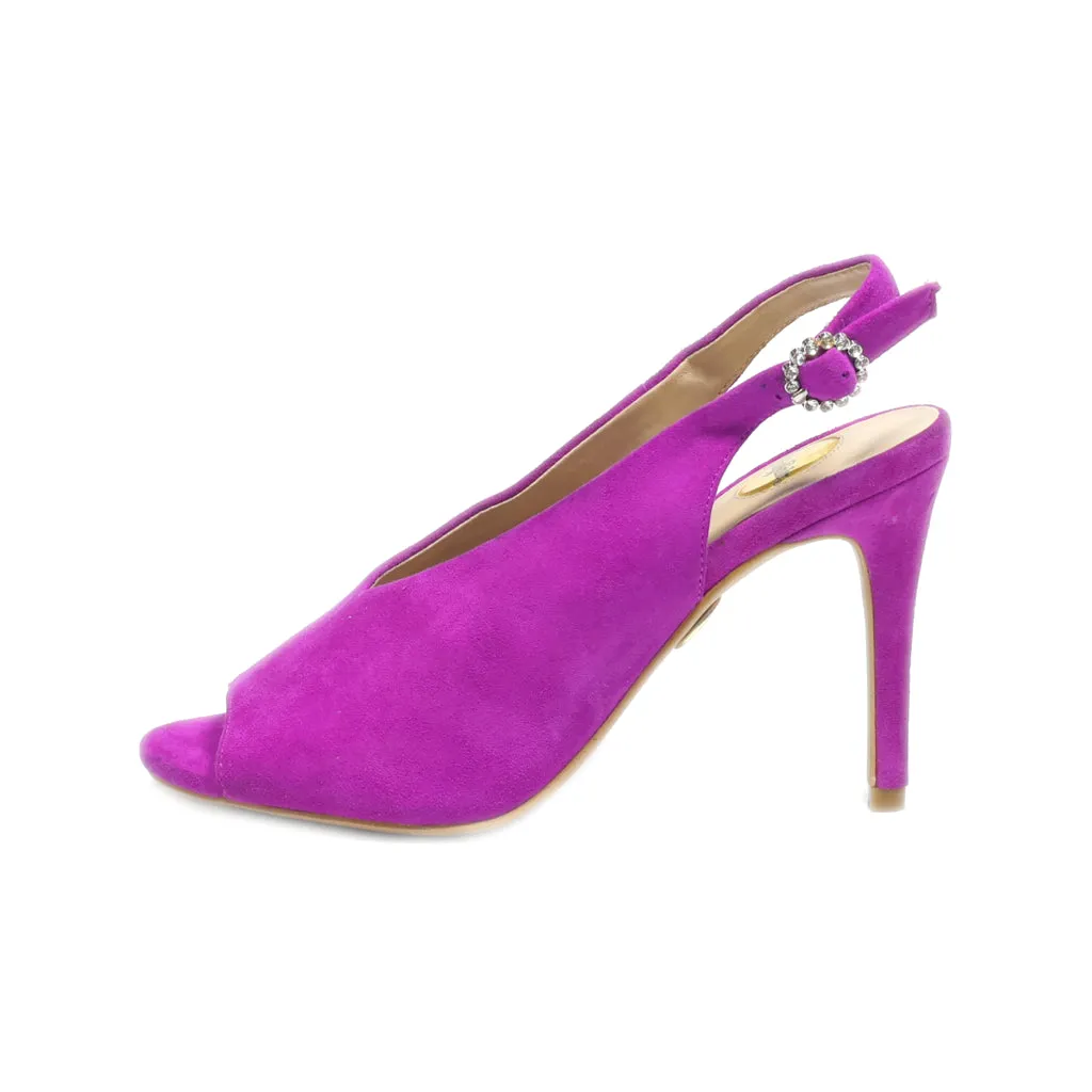 Buffalo Peep Toe Suede Purple Colour For Women