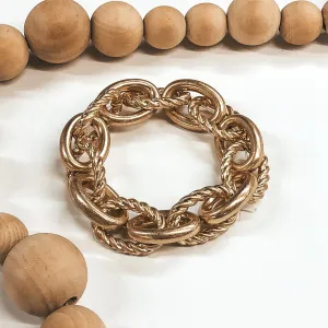 Chunky Chain Link Bracelet in Gold