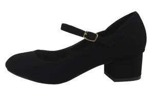 City Classified Comfort Women's Mary Jane Mid Chunky Block Heel Pump