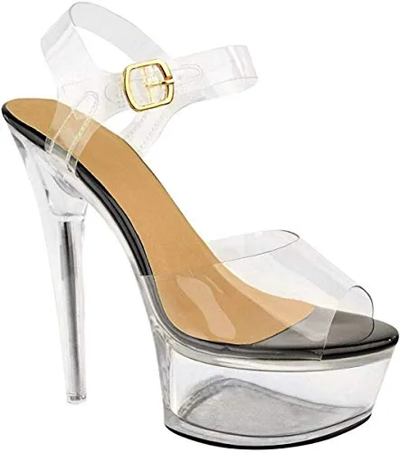 Classy Clear High Heel Stiletto Perspex Pumps Court Shoes