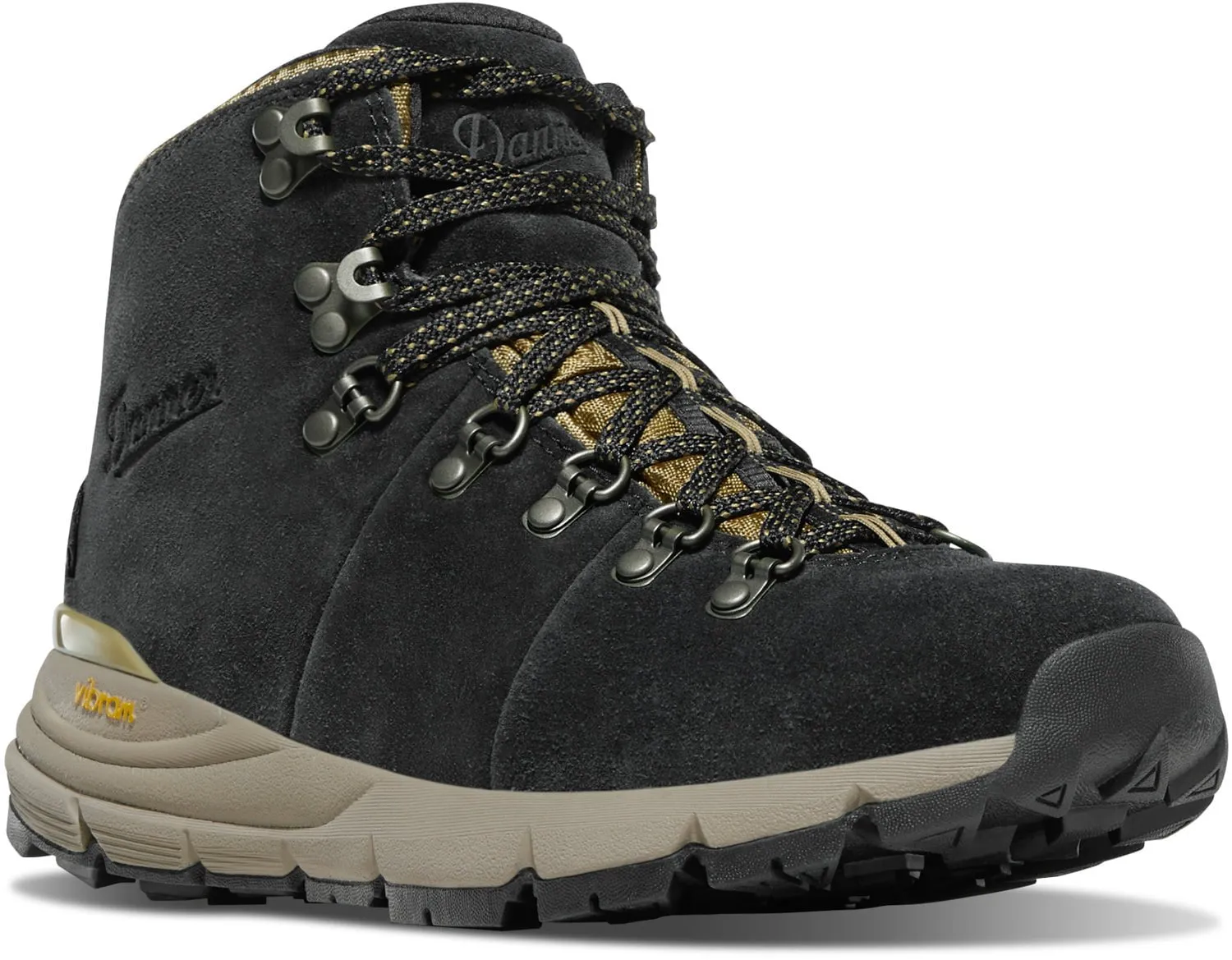 Danner Womens Mountain 600 4.5in Black/Khaki Suede Hiking Boots