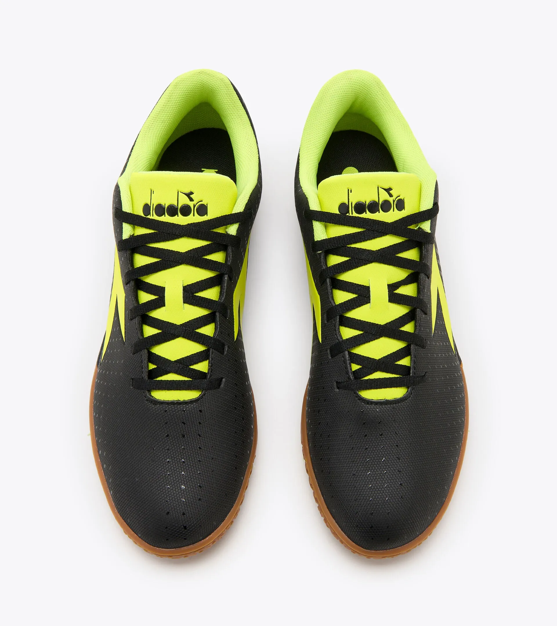 Diadora Pichichi 5 IDR Indoor Soccer Shoe - Black/Fluo Yellow