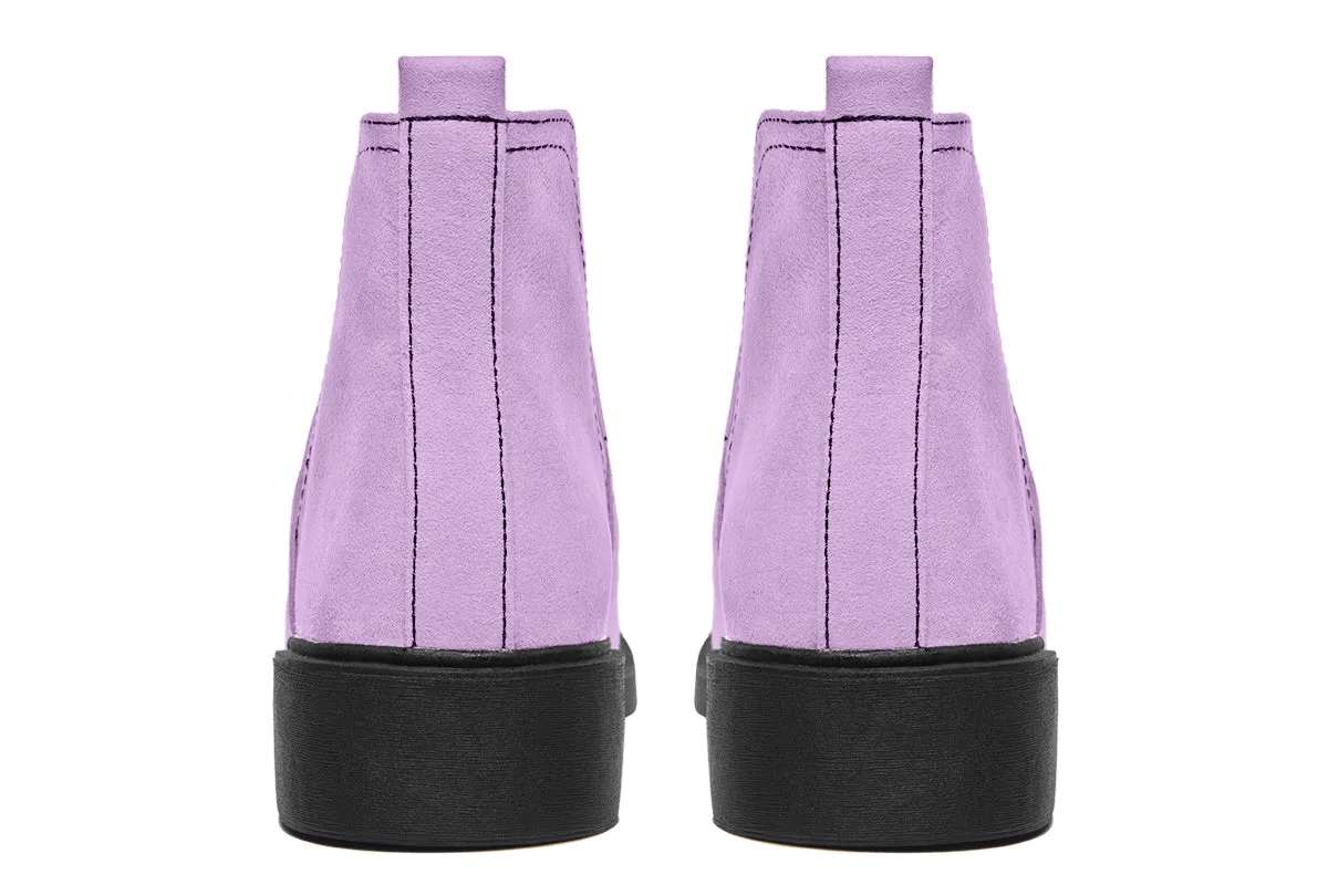 Digital Lavender Chelsea Boots - Comfy Slip-On - Soft & Water-Resistant Micro-Suede Vegan Shoes