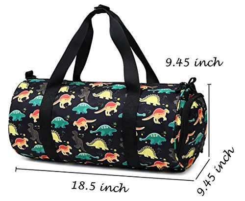 Dinosaur Duffel Bag for Boys, Travel, School, Camping, Leisure