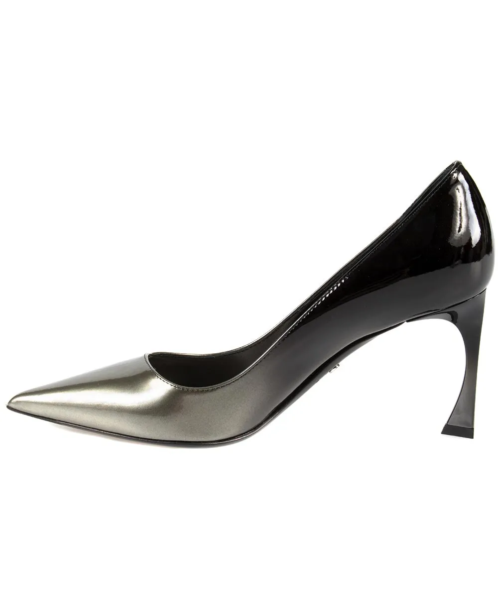 Dior Graded Patent Calfskin Pump | 8cm Heel | Grey and Black