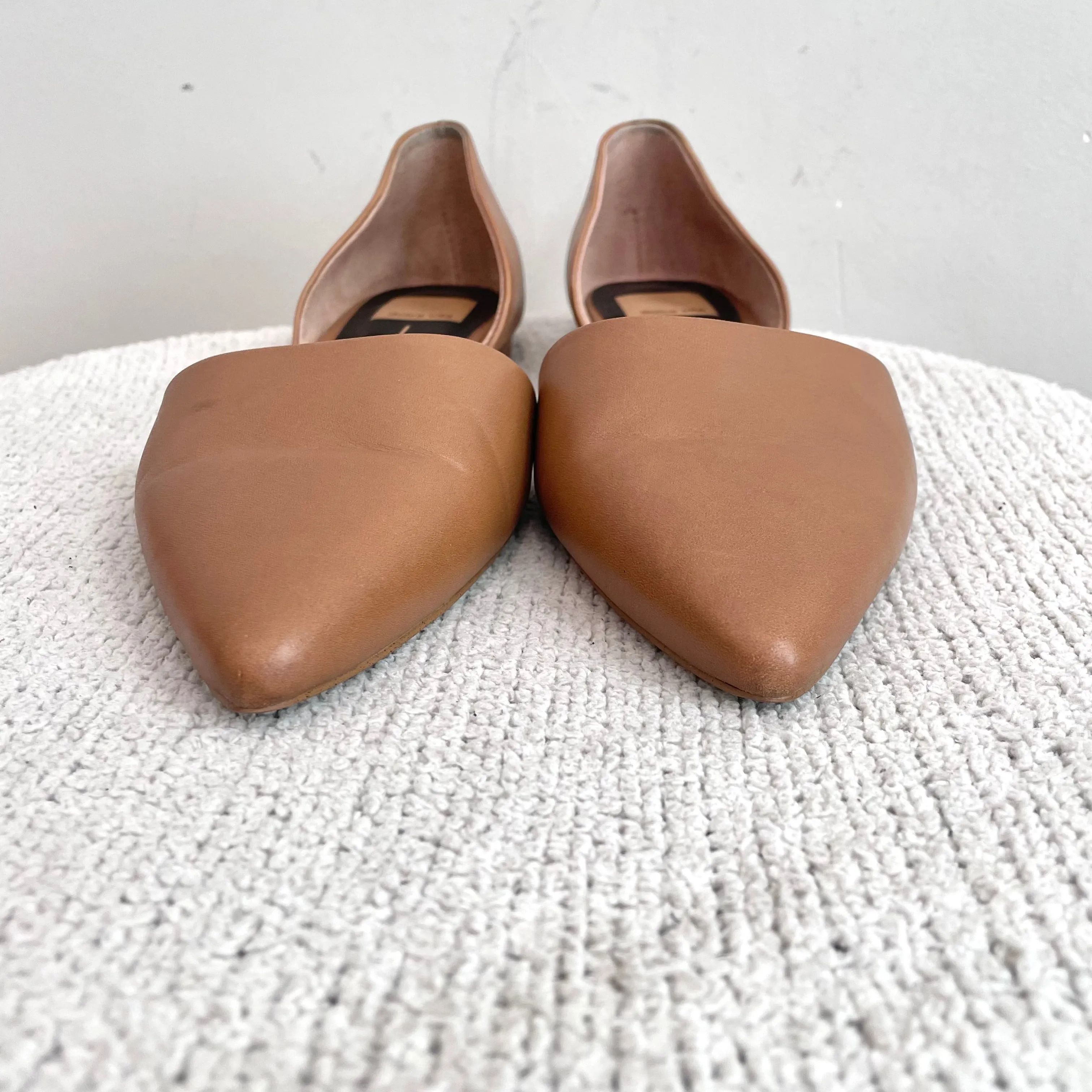 D’Orsay Leather Flats