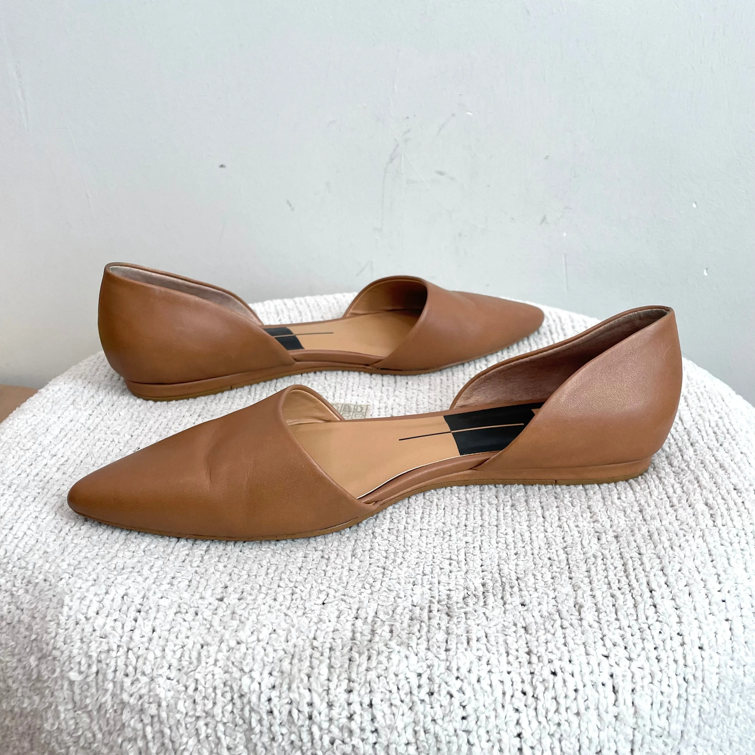 D’Orsay Leather Flats