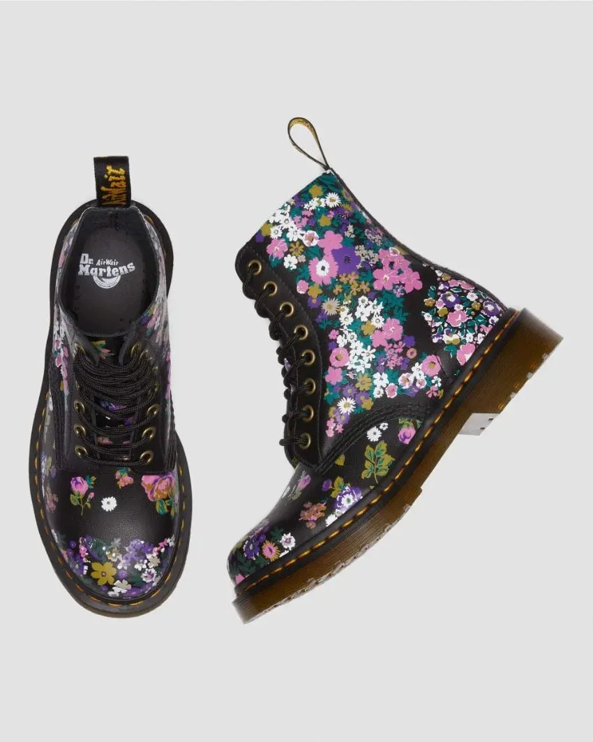 Dr Martens 1460 Pascal Vintage Floral Print Backhand Leather Boots