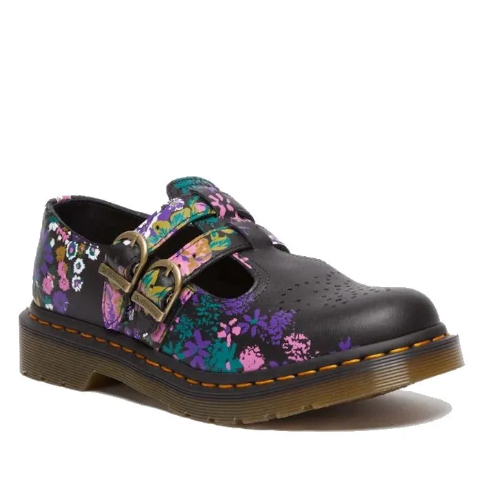 Dr Martens 8065 2 Strap Mary Jane Shoes Vintage Floral Black