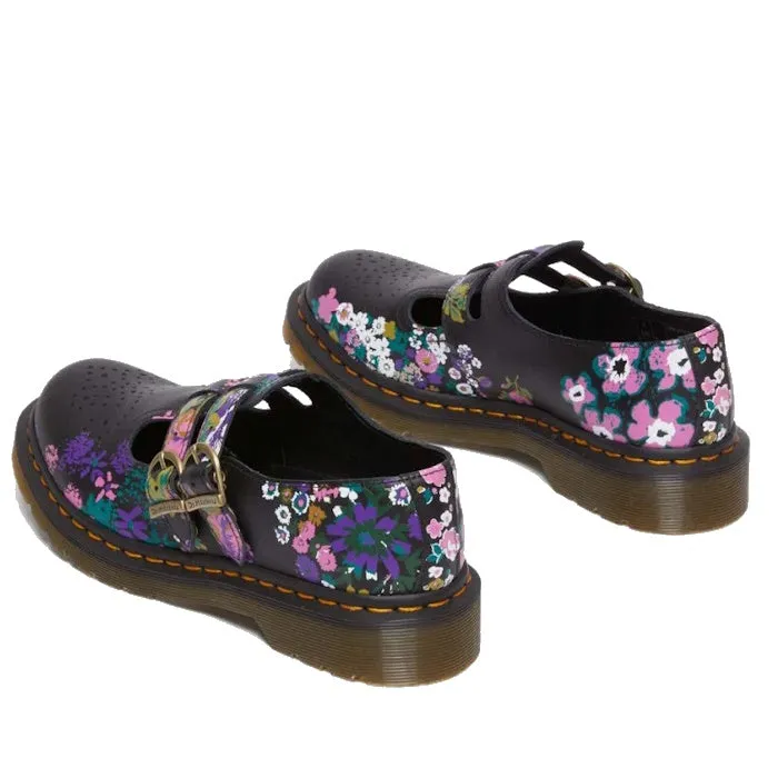 Dr Martens 8065 2 Strap Mary Jane Shoes Vintage Floral Black