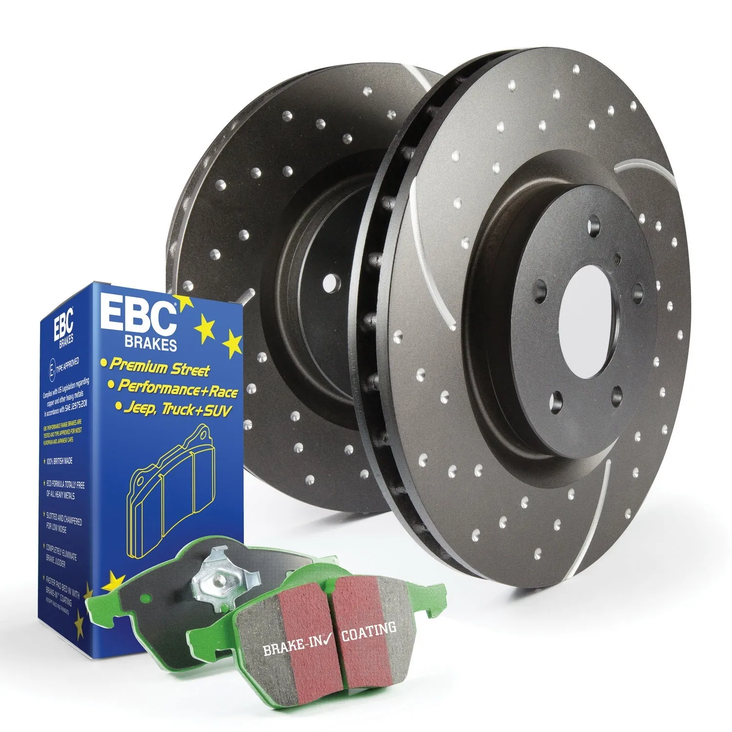 EBC Brakes S10KF1577 S10 Kits Greenstuff 2000 and GD Rotors