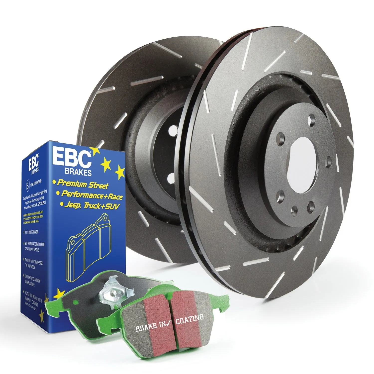 EBC Brakes S2KF1251 S2 Kits Greenstuff 2000 and USR Rotors