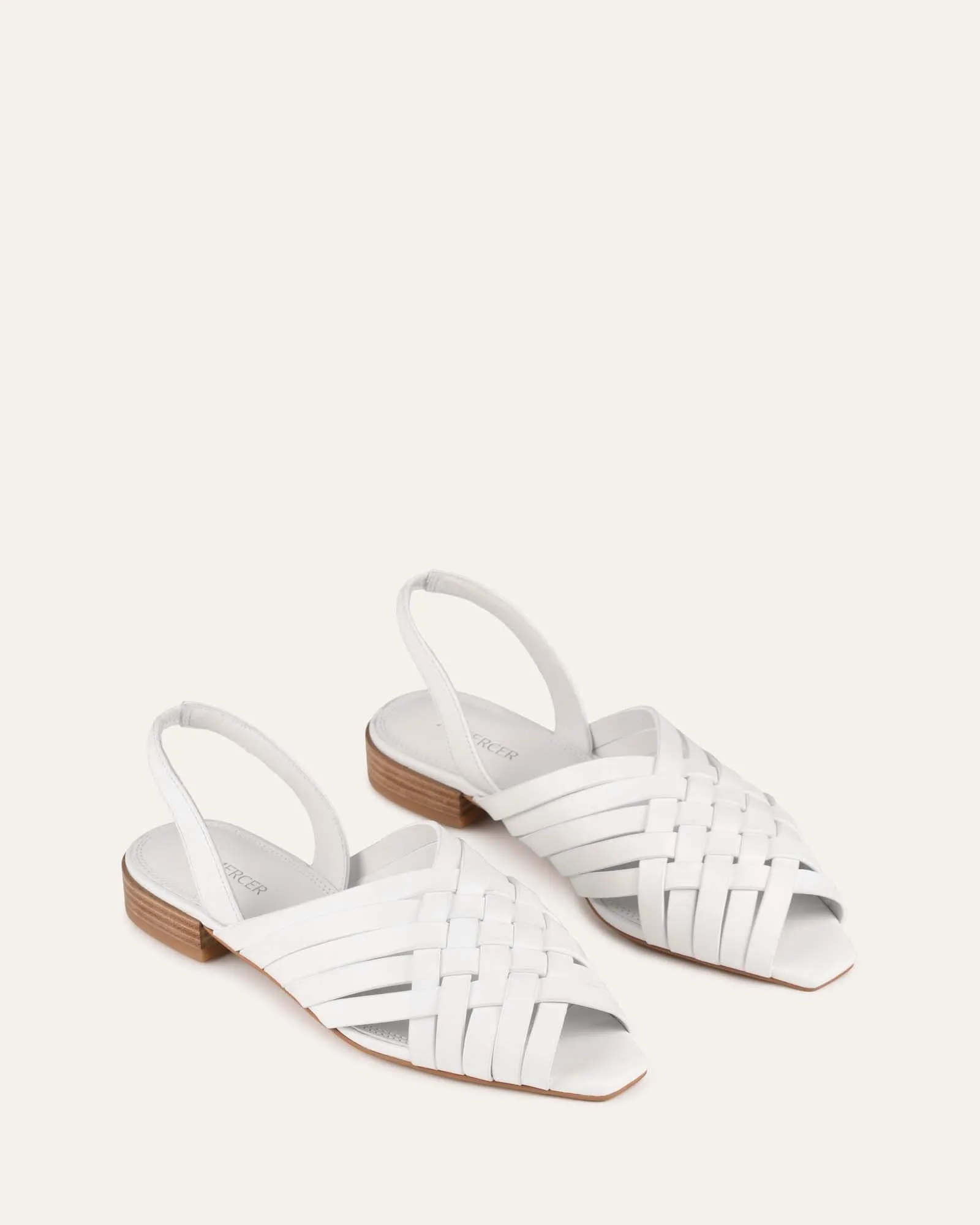 ELLIE CASUAL FLATS WHITE LEATHER