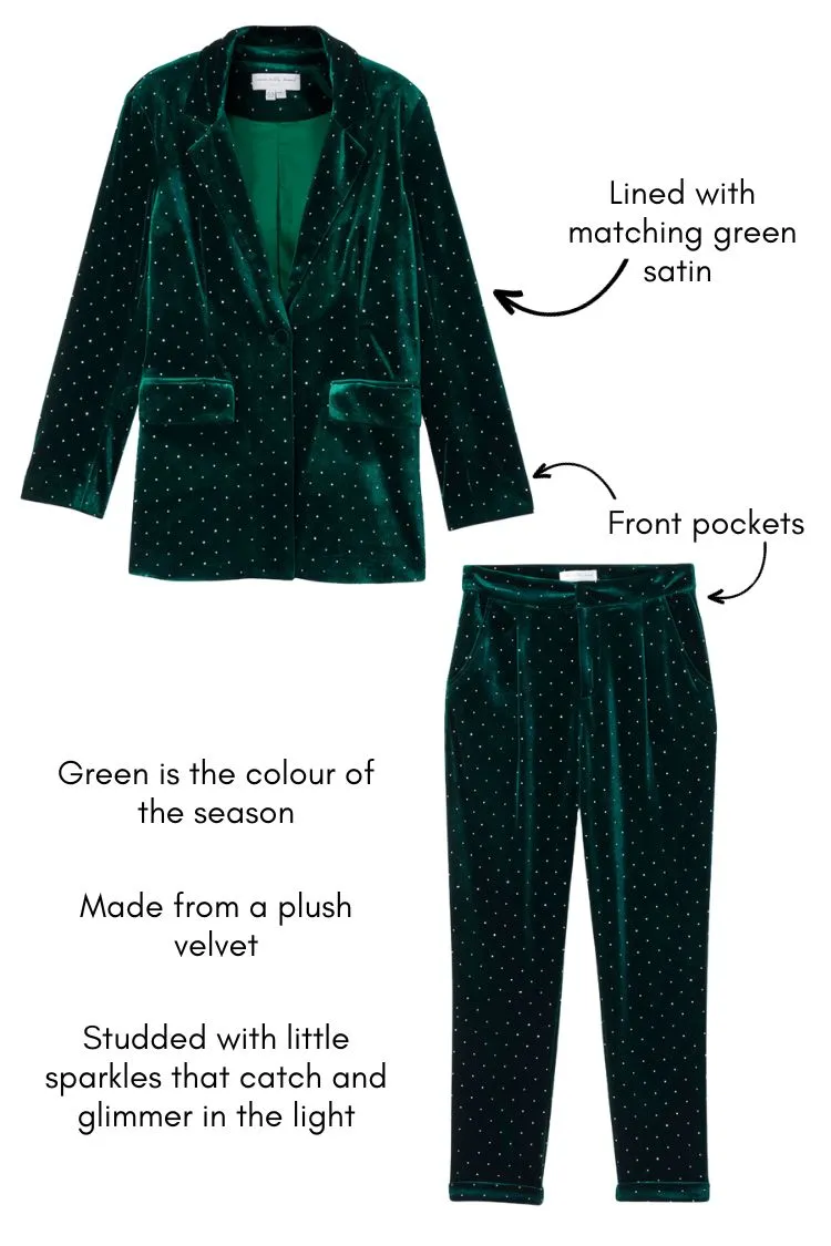 Emerald Velvet Quinn Trouser