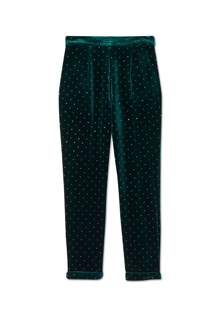 Emerald Velvet Quinn Trouser