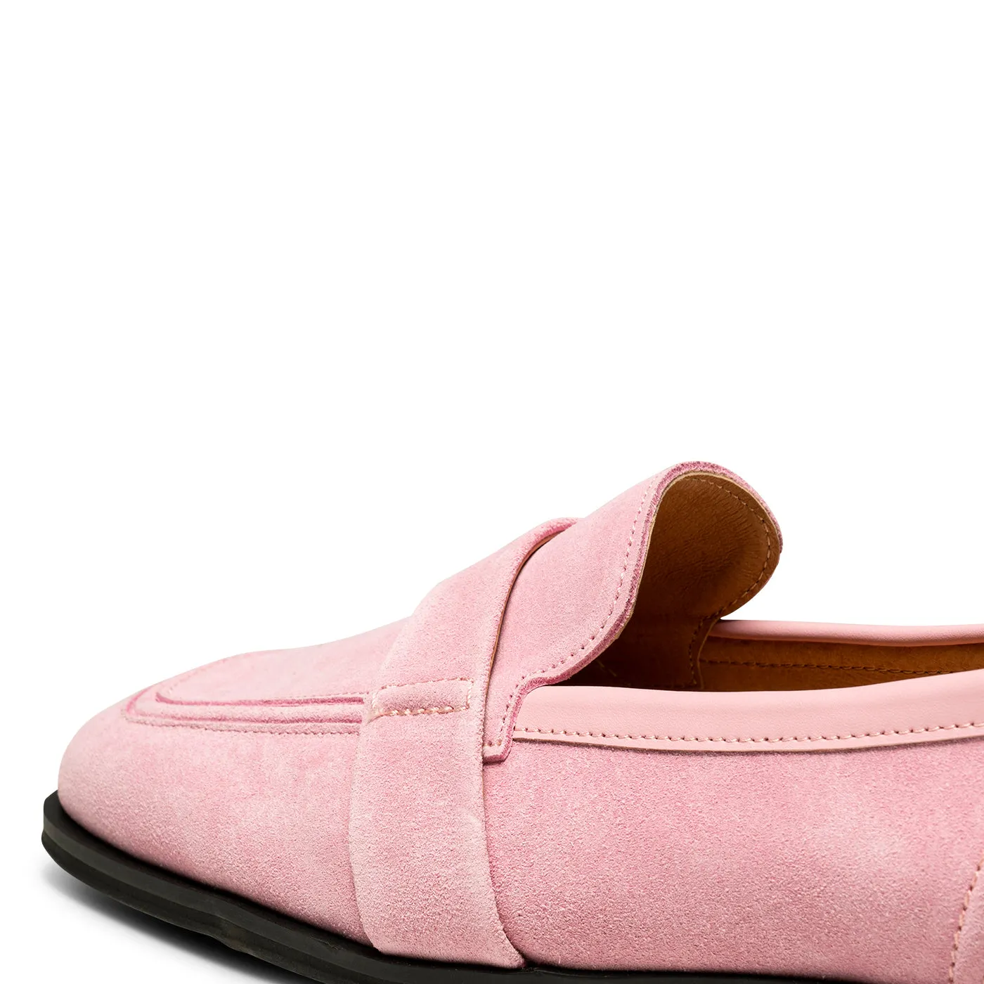 Erika saddle loafer suede - Soft Pink