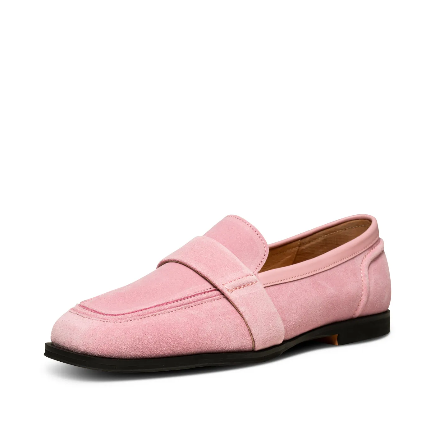 Erika saddle loafer suede - Soft Pink