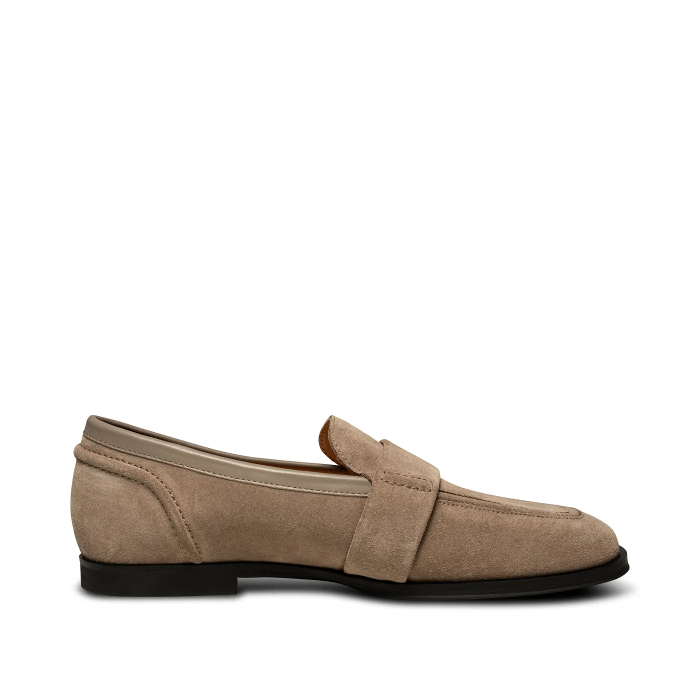 Erika saddle loafer suede - TAUPE