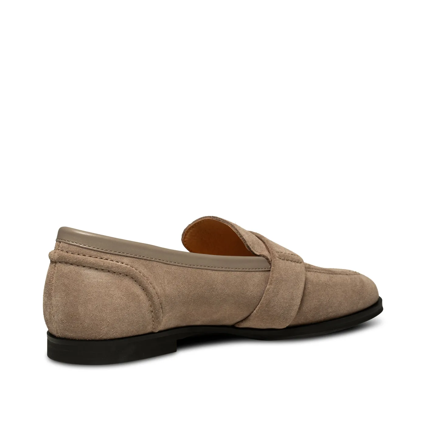 Erika saddle loafer suede - TAUPE