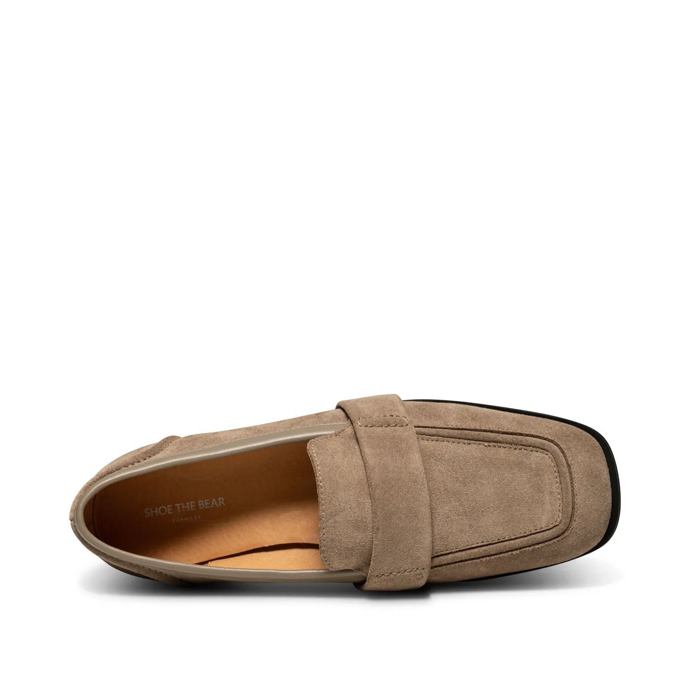 Erika saddle loafer suede - TAUPE