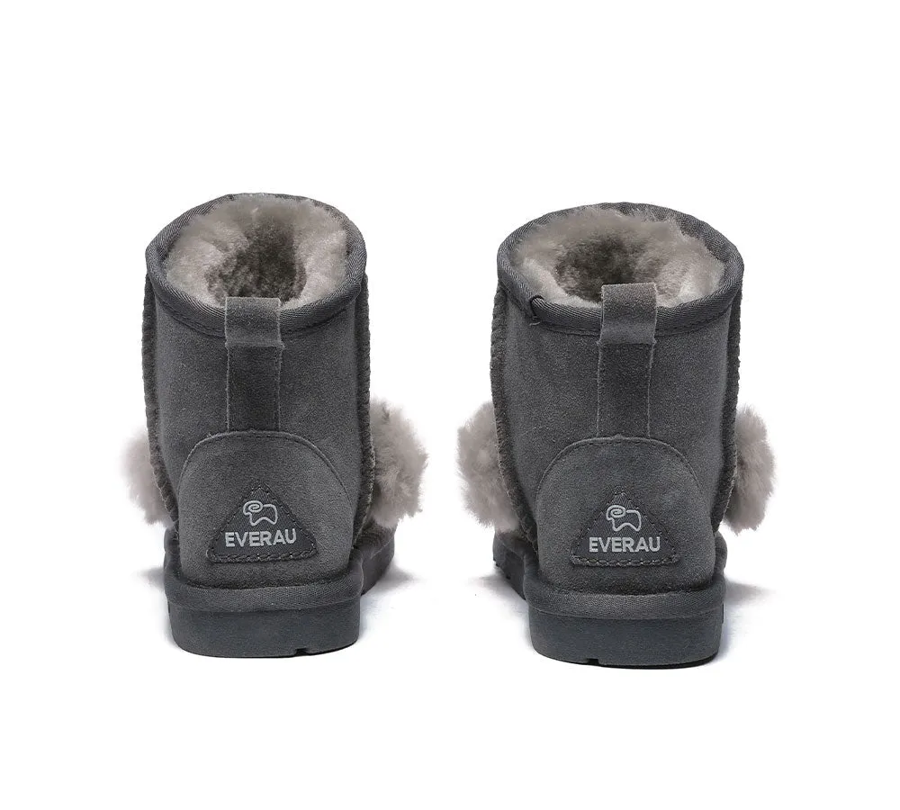 EVERAU® UGG Boots Kids Sheepskin Wool Koala Kids Plus