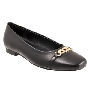 Harmony Black Low Heel Slip-on Shoes