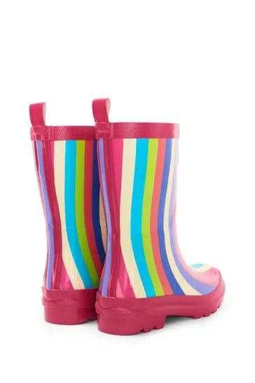 Hatley - Rainbow Stripes Shiny Rainboots