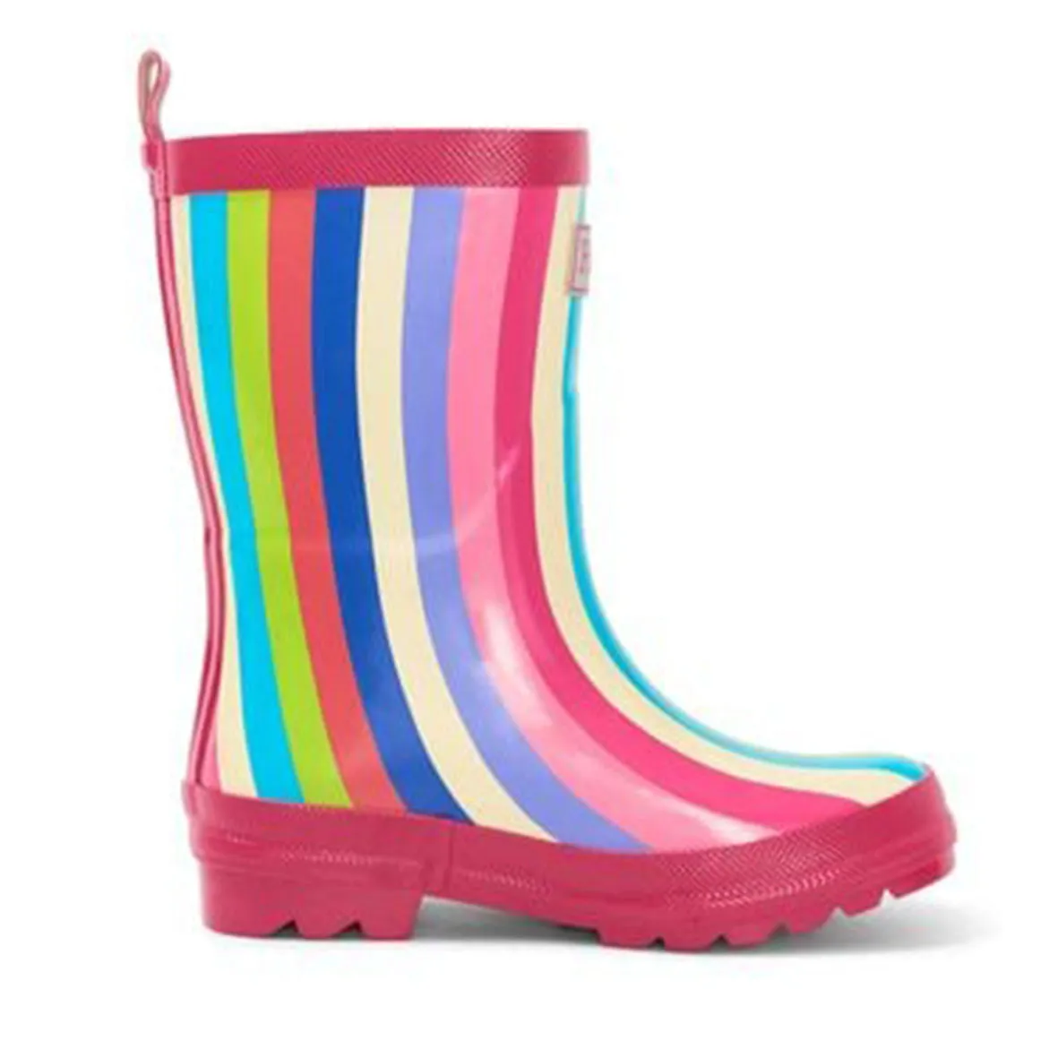 Hatley - Rainbow Stripes Shiny Rainboots