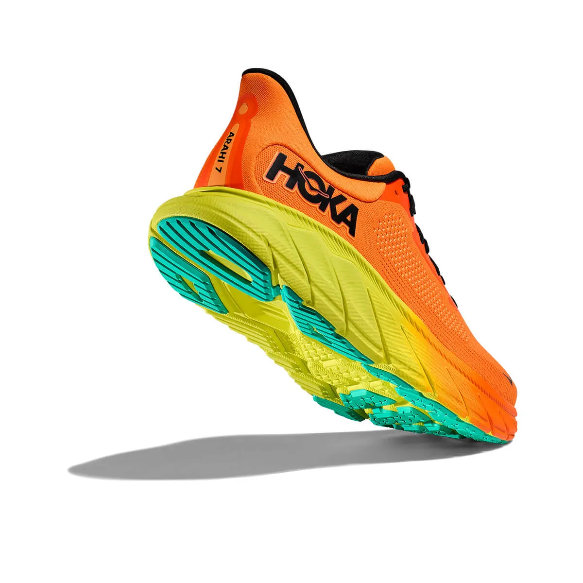 Hoka Arahi 7 Mens | Electric Tangerine / Black