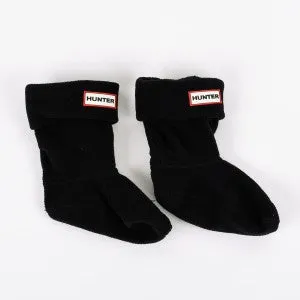 Hunter Kids Black Fleece Boot Sock