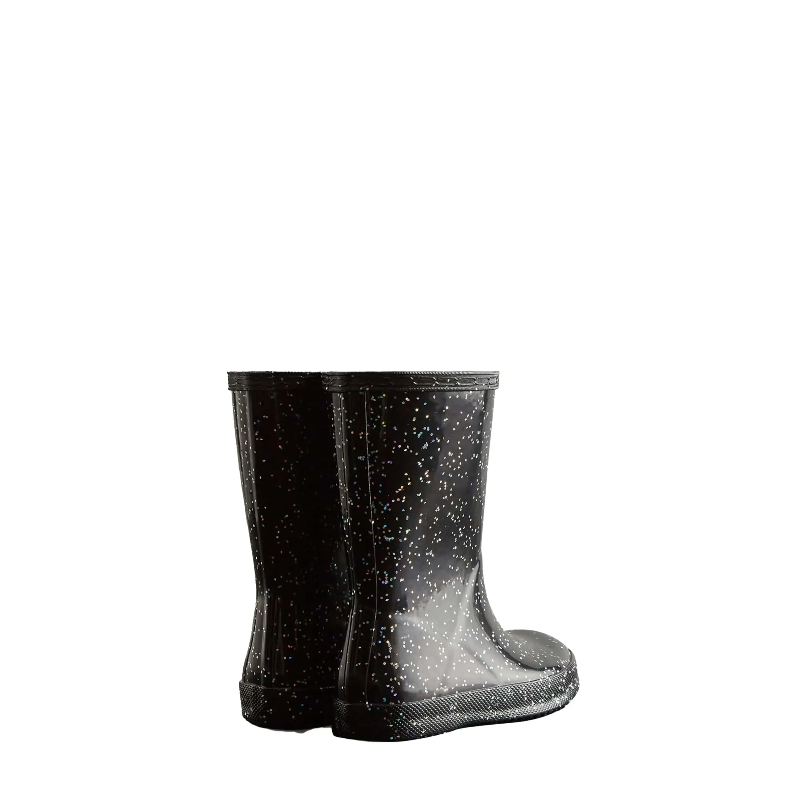 Hunter Kids First Classic Rain Boots - Giant Glitter Black